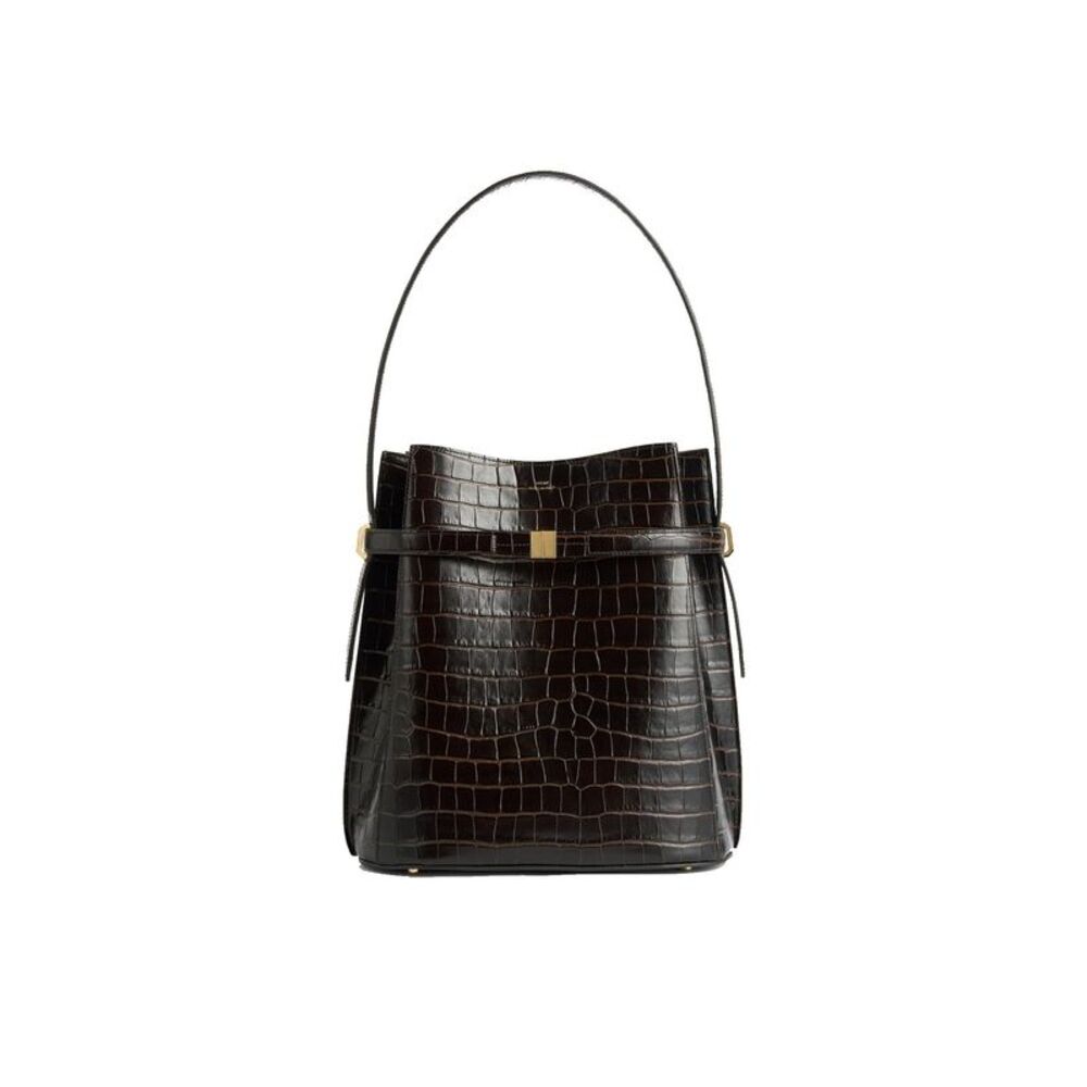 Toteme Croc-Embossed Bucket Bag Women
